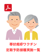 帯状疱疹ワクチン定期予防接種実施一覧
